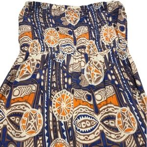 Boohoo Long Dreamy Bohemian Strapless Hippie Maxi Dress Boho Gypsy Small